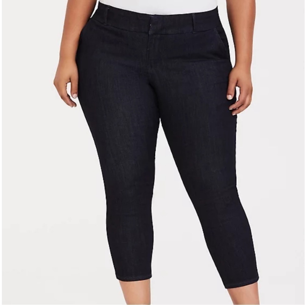 Torrid Crop Classic Skinny Trouser Jeans Dark Wash 18R 18 Regular V - Picture 1 of 8